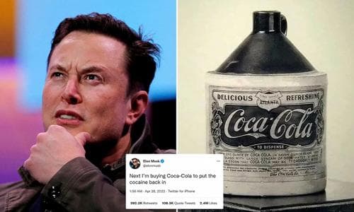 Илон Маск Кока Колаг худалдаж аваад найрлагад нь кокаин нэмнэ гэж хошигножээ