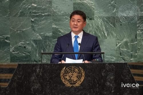 Монгол Улсын Ерөнхийлөгч НҮБ-ын индрээс дэлхий нийтийг энх тайванд уриалав