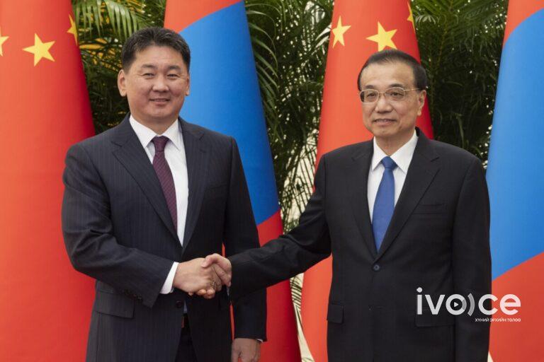 Монгол Улсын Ерөнхийлөгч У.Хүрэлсүхэд БНХАУ-ын Төрийн зөвлөлийн Ерөнхий сайд Ли Көчян бараалхав