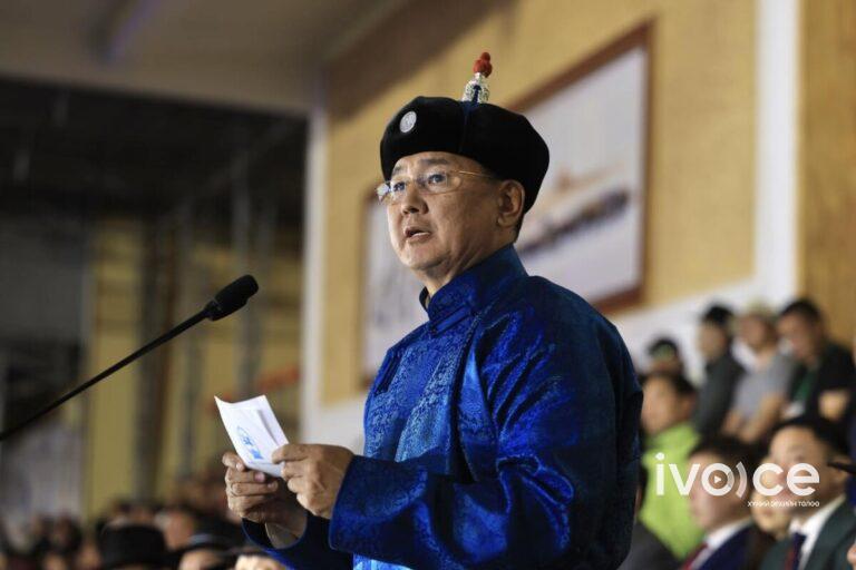 Монгол Улсын Ерөнхийлөгч У.Хүрэлсүх Үндэсний их баяр наадмыг хааж үг хэллээ